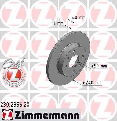 Тормозной диск ZIMMERMANN 230.2356.20