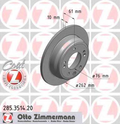 Тормозной диск ZIMMERMANN 285.3514.20