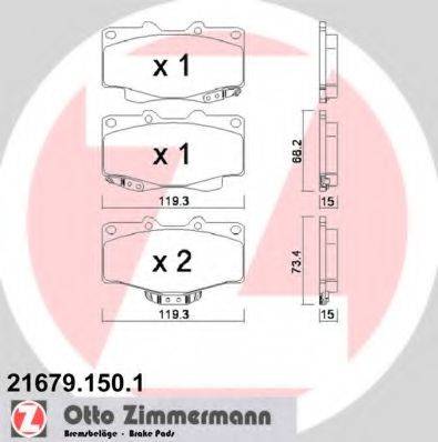 Тормозные колодки ZIMMERMANN 21679.150.1