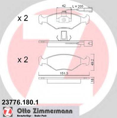 Тормозные колодки ZIMMERMANN 23776.180.1