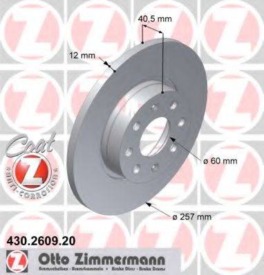 Тормозной диск ZIMMERMANN 430.2609.20