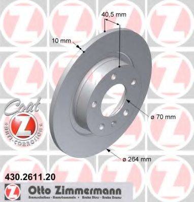 Тормозной диск ZIMMERMANN 430.2611.20