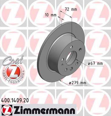 Тормозной диск ZIMMERMANN 400.1409.20
