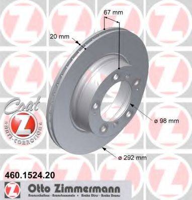 Тормозной диск ZIMMERMANN 460.1524.20