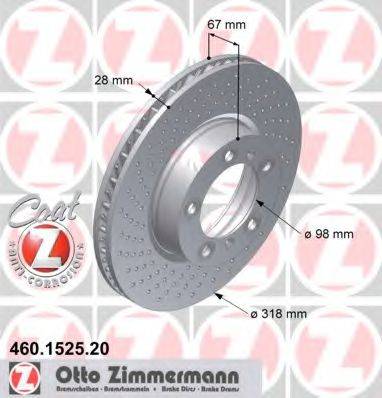 Тормозной диск ZIMMERMANN 460.1525.20