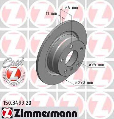 Тормозной диск ZIMMERMANN 150.3499.20