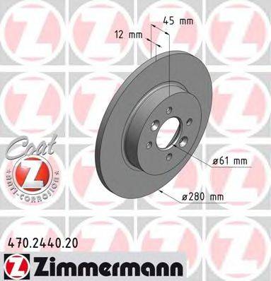 гальмівний диск ZIMMERMANN 470.2440.20