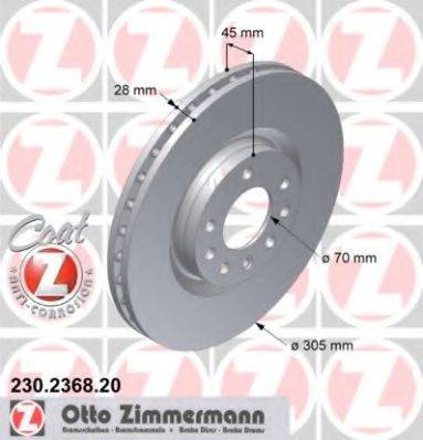 Тормозной диск ZIMMERMANN 230.2368.20