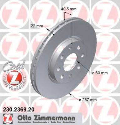 Тормозной диск ZIMMERMANN 230.2369.20
