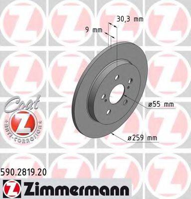 Тормозной диск ZIMMERMANN 590.2819.20