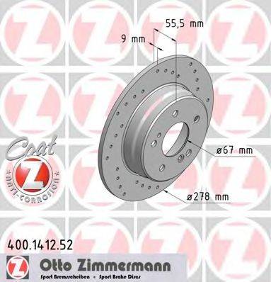Тормозной диск ZIMMERMANN 400.1412.52