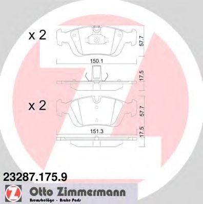 Тормозные колодки ZIMMERMANN 23287.175.9