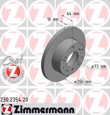 Тормозной диск ZIMMERMANN 230.2354.20