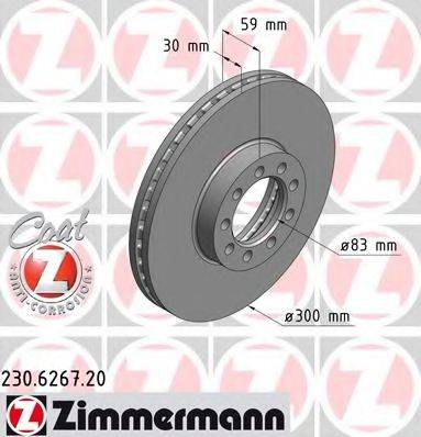 Тормозной диск ZIMMERMANN 230.6267.20