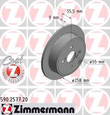 Тормозной диск ZIMMERMANN 590.2577.20