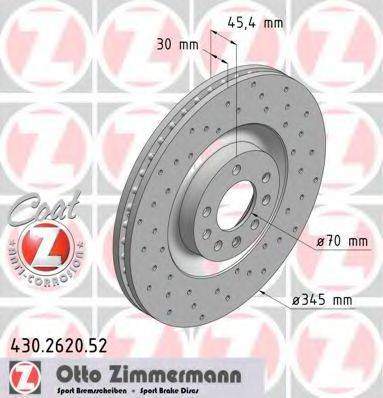 гальмівний диск ZIMMERMANN 430.2620.52