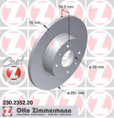 гальмівний диск ZIMMERMANN 230.2352.20