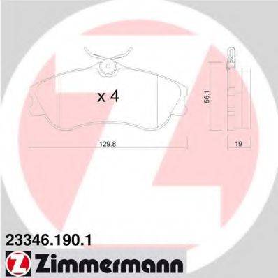 Тормозные колодки ZIMMERMANN 23346.190.1
