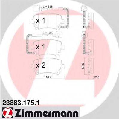 Тормозные колодки ZIMMERMANN 23883.175.1