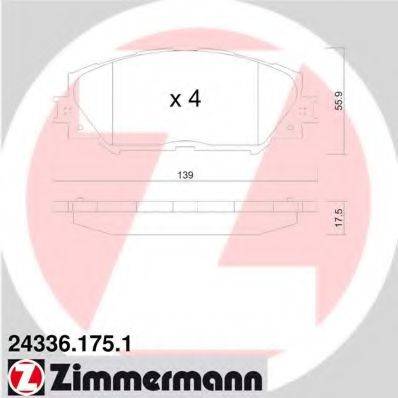 Тормозные колодки ZIMMERMANN 24336.175.1