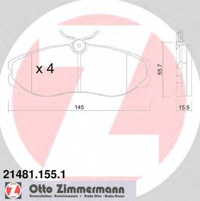 Тормозные колодки ZIMMERMANN 21481.155.1