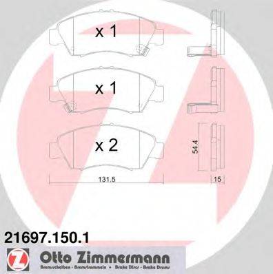 Тормозные колодки ZIMMERMANN 21697.150.1