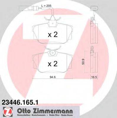 Тормозные колодки ZIMMERMANN 23446.165.1