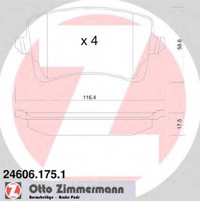 Тормозные колодки ZIMMERMANN 24606.175.1