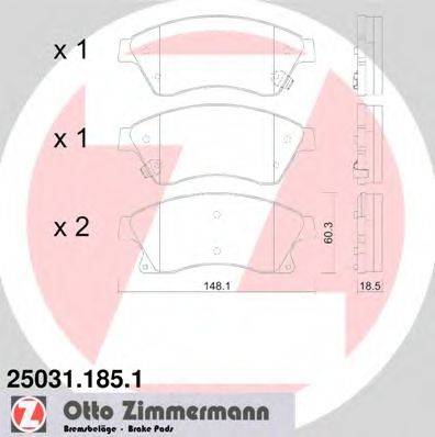 Тормозные колодки ZIMMERMANN 25031.185.1
