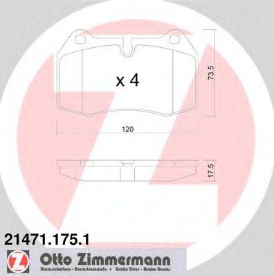Тормозные колодки ZIMMERMANN 21471.175.1
