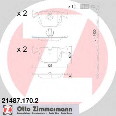 Тормозные колодки ZIMMERMANN 21487.170.2