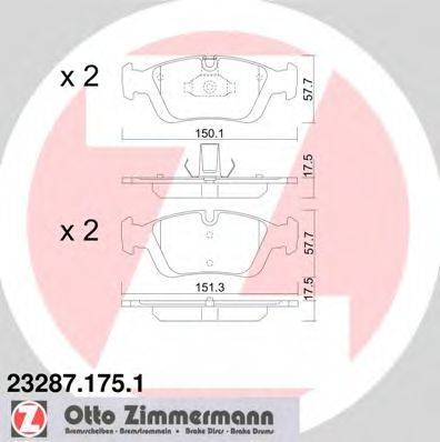Тормозные колодки ZIMMERMANN 23287.175.1