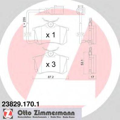 Тормозные колодки ZIMMERMANN 23829.170.1