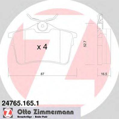 Тормозные колодки ZIMMERMANN 24765.165.1