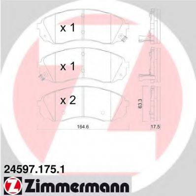 Тормозные колодки ZIMMERMANN 24597.175.1