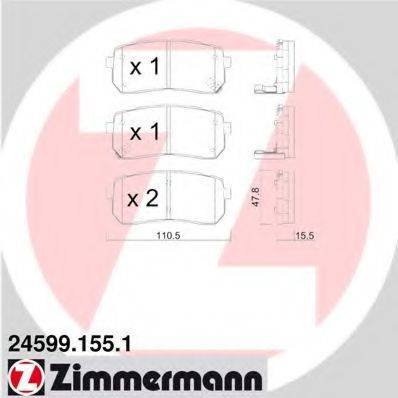 Тормозные колодки ZIMMERMANN 24599.155.1