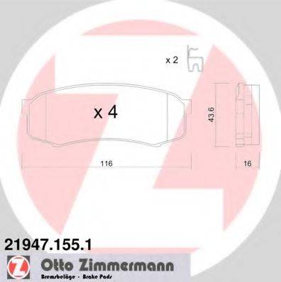 Тормозные колодки ZIMMERMANN 21947.155.1
