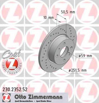 Тормозной диск ZIMMERMANN 230.2352.52