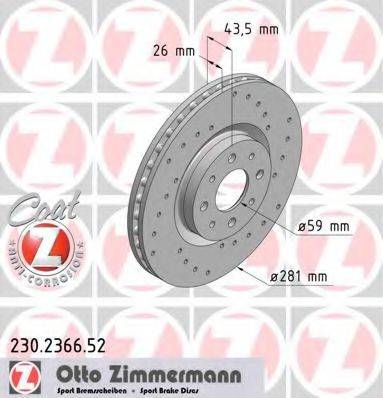 Тормозной диск ZIMMERMANN 230.2366.52
