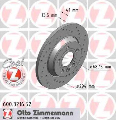Тормозной диск ZIMMERMANN 600.3216.52