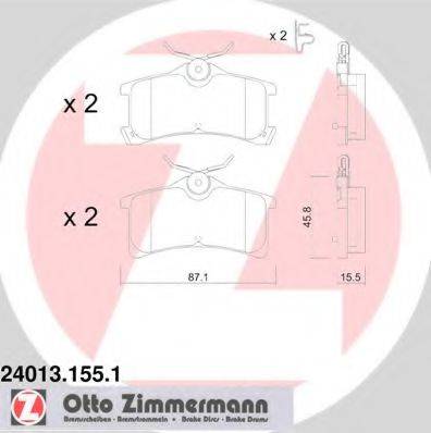 Тормозные колодки ZIMMERMANN 24013.155.1
