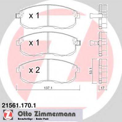 Тормозные колодки ZIMMERMANN 21561.170.1