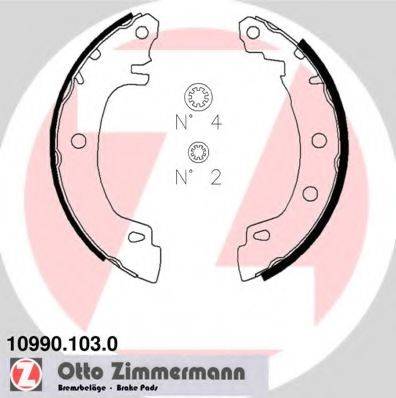 Комплект гальмівних колодок ZIMMERMANN 10990.103.0