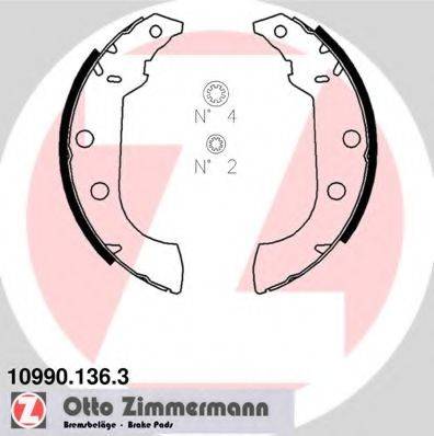 Комплект гальмівних колодок ZIMMERMANN 10990.136.3