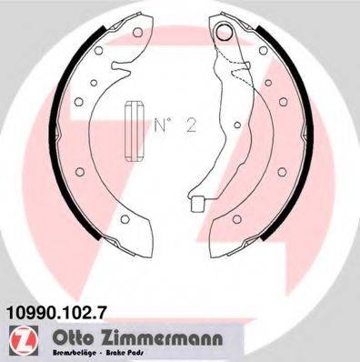 Тормозные колодки барабанные ZIMMERMANN 10990.102.7