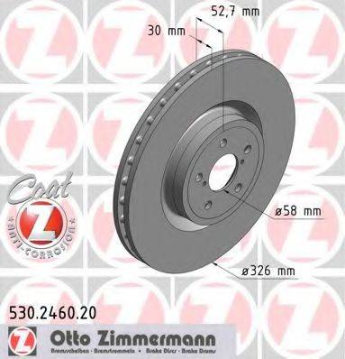 Тормозной диск ZIMMERMANN 530.2460.20
