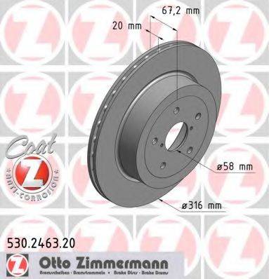 Тормозной диск ZIMMERMANN 530.2463.20