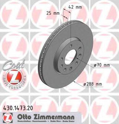 Тормозной диск ZIMMERMANN 430.1473.20