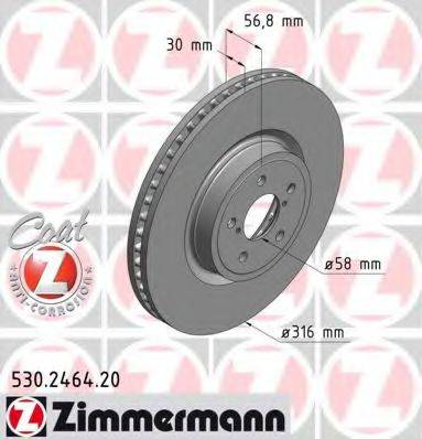 гальмівний диск ZIMMERMANN 530.2464.20