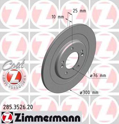 Тормозной диск ZIMMERMANN 285.3526.20